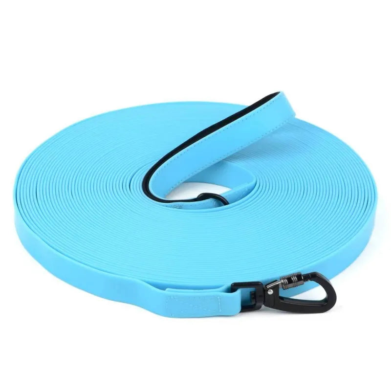 Waterproof Dog Leash, 3M/5M/10M/15M/20M/30M Dog Training Leash for Outside, Durable PVC Long Line Tracking Lead with Padded Hand