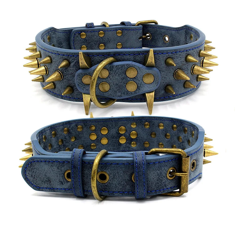 Domineering Spikes, Dog Collars, Medium and Large Rivets, Anti-bite Pet Collars, Rivets, Decorative Adjustable Dog Collars