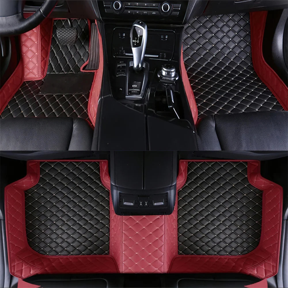 7 Seats Car Floor Mats For Mitsubishi Outlander 2022 2023 2024 2025 2026 Auto Leather Full Set Carpet Pads Vehice Foot Mat Rugs