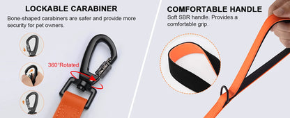 Waterproof Dog Leash, 3M/5M/10M/15M/20M/30M Dog Training Leash for Outside, Durable PVC Long Line Tracking Lead with Padded Hand