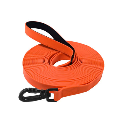 Waterproof Dog Leash, 3M/5M/10M/15M/20M/30M Dog Training Leash for Outside, Durable PVC Long Line Tracking Lead with Padded Hand