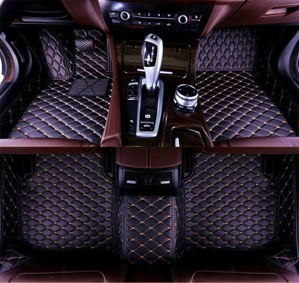 7 Seats Car Floor Mats For Mitsubishi Outlander 2022 2023 2024 2025 2026 Auto Leather Full Set Carpet Pads Vehice Foot Mat Rugs