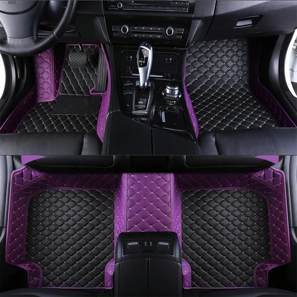 7 Seats Car Floor Mats For Mitsubishi Outlander 2022 2023 2024 2025 2026 Auto Leather Full Set Carpet Pads Vehice Foot Mat Rugs