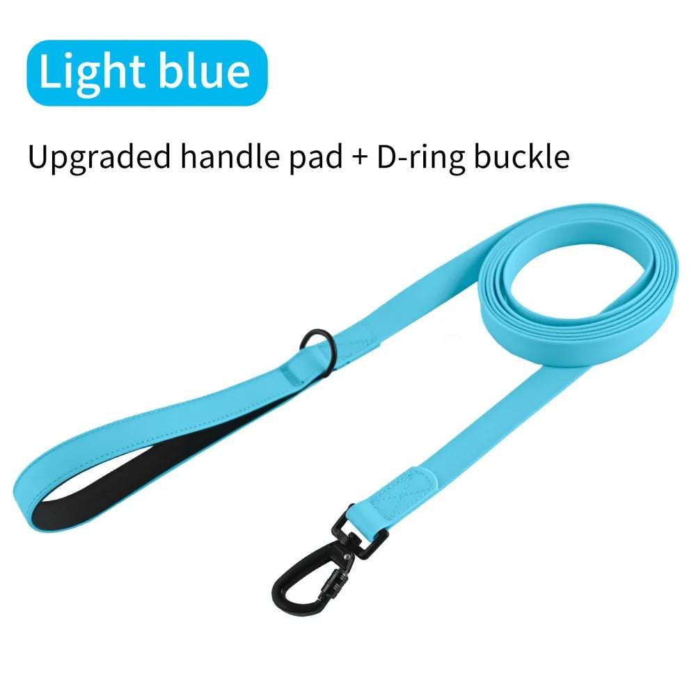 Waterproof Dog Leash, 3M/5M/10M/15M/20M/30M Dog Training Leash for Outside, Durable PVC Long Line Tracking Lead with Padded Hand