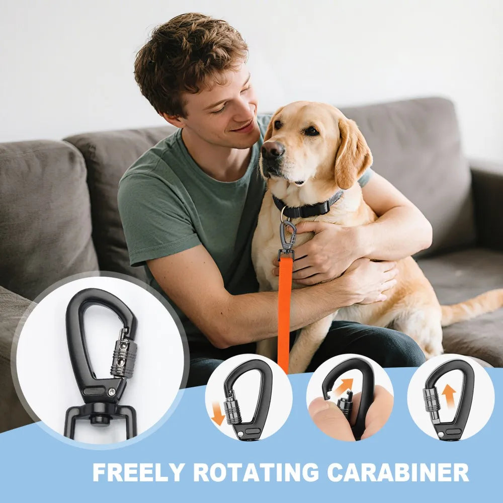 Waterproof Dog Leash, 3M/5M/10M/15M/20M/30M Dog Training Leash for Outside, Durable PVC Long Line Tracking Lead with Padded Hand