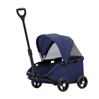 Pet Stroller Portable Dog Pram 4 Wheels Pet Travel Carrier Stroller with Sun Cover Breathable for Small Medium Pet Cats Dogs