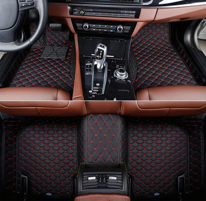 7 Seats Car Floor Mats For Mitsubishi Outlander 2022 2023 2024 2025 2026 Auto Leather Full Set Carpet Pads Vehice Foot Mat Rugs