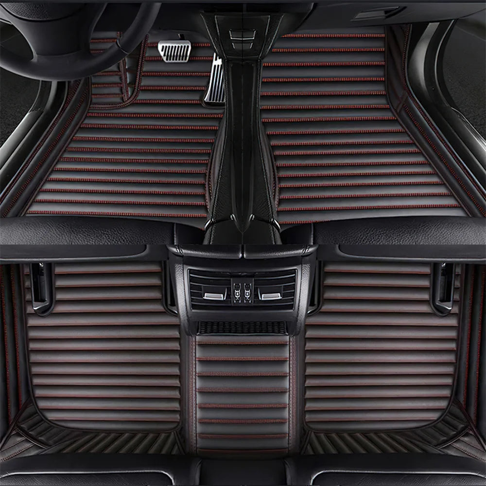 7 Seats Car Floor Mats For Mitsubishi Outlander 2022 2023 2024 2025 2026 Auto Leather Full Set Carpet Pads Vehice Foot Mat Rugs