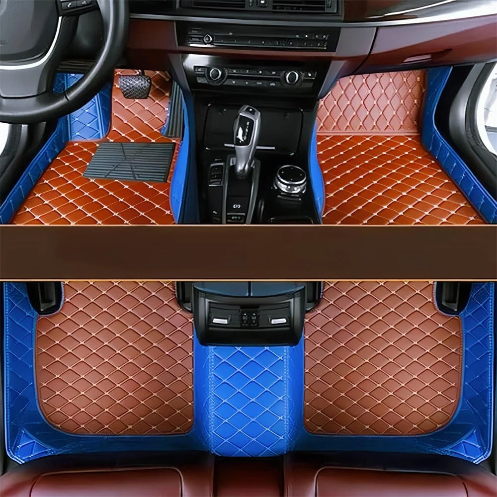 7 Seats Car Floor Mats For Mitsubishi Outlander 2022 2023 2024 2025 2026 Auto Leather Full Set Carpet Pads Vehice Foot Mat Rugs