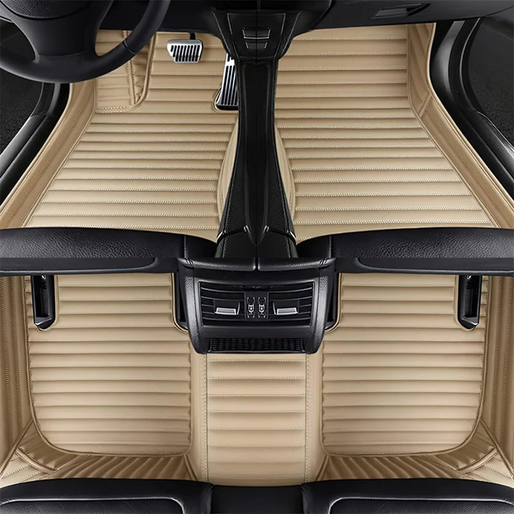 7 Seats Car Floor Mats For Mitsubishi Outlander 2022 2023 2024 2025 2026 Auto Leather Full Set Carpet Pads Vehice Foot Mat Rugs