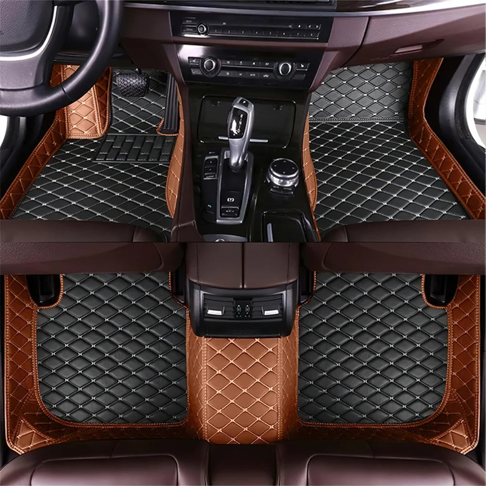 7 Seats Car Floor Mats For Mitsubishi Outlander 2022 2023 2024 2025 2026 Auto Leather Full Set Carpet Pads Vehice Foot Mat Rugs