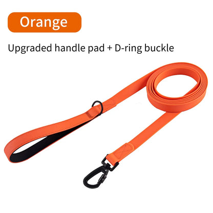 Waterproof Dog Leash, 3M/5M/10M/15M/20M/30M Dog Training Leash for Outside, Durable PVC Long Line Tracking Lead with Padded Hand