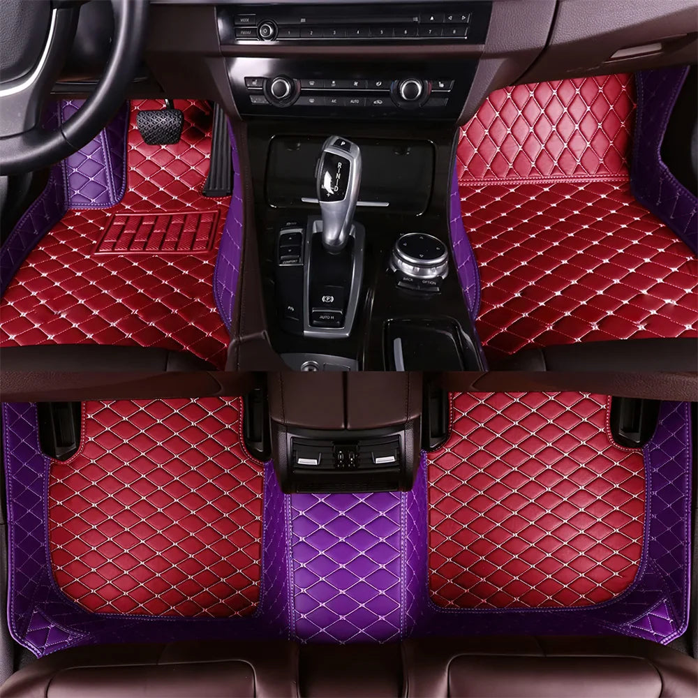 7 Seats Car Floor Mats For Mitsubishi Outlander 2022 2023 2024 2025 2026 Auto Leather Full Set Carpet Pads Vehice Foot Mat Rugs
