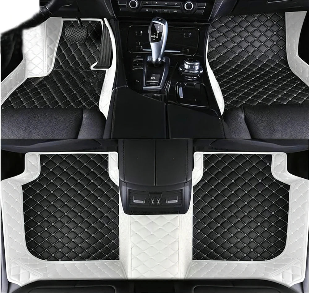 7 Seats Car Floor Mats For Mitsubishi Outlander 2022 2023 2024 2025 2026 Auto Leather Full Set Carpet Pads Vehice Foot Mat Rugs