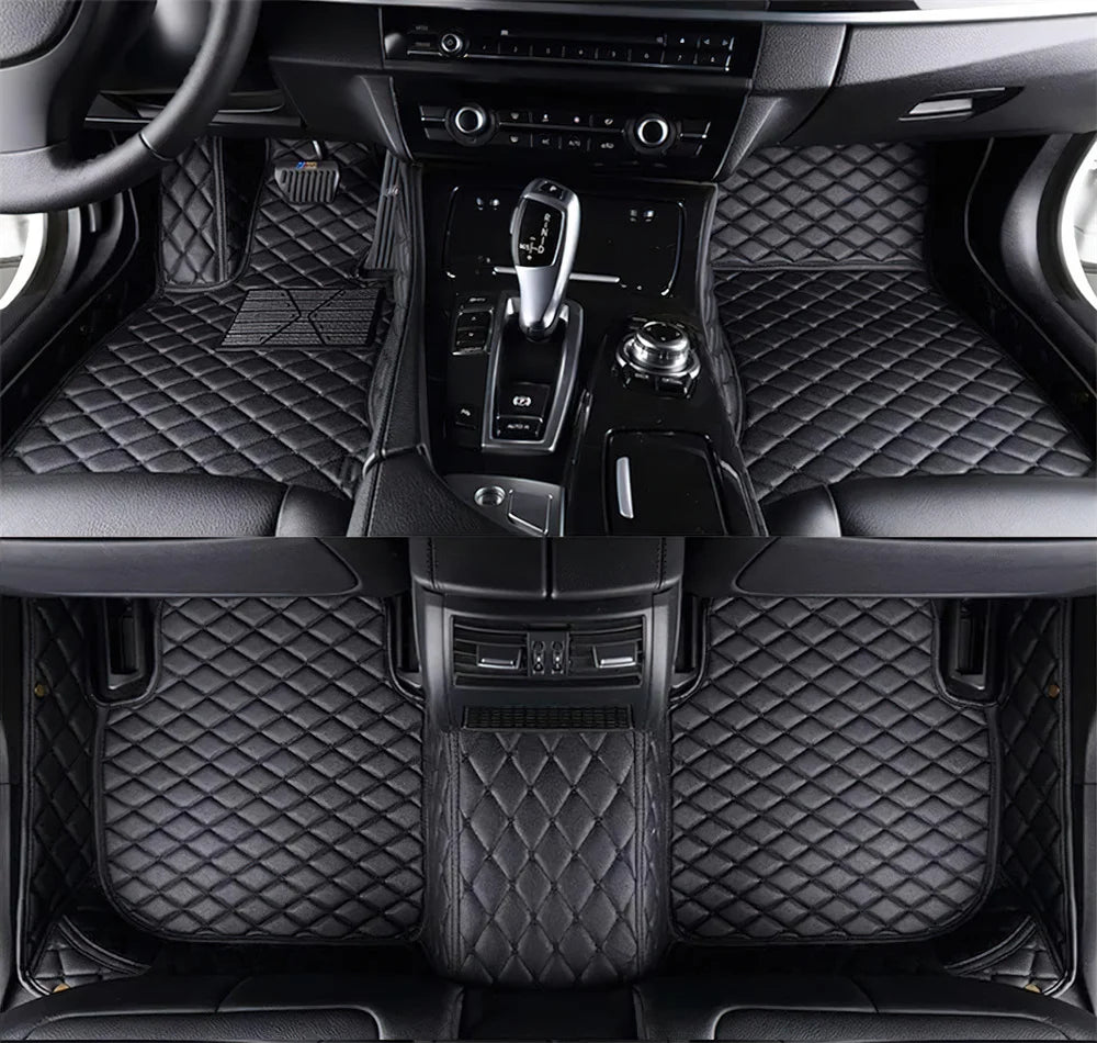 7 Seats Car Floor Mats For Mitsubishi Outlander 2022 2023 2024 2025 2026 Auto Leather Full Set Carpet Pads Vehice Foot Mat Rugs