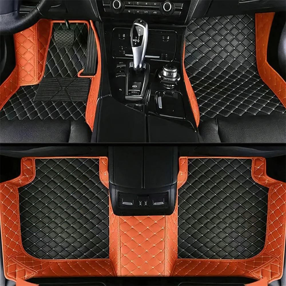 7 Seats Car Floor Mats For Mitsubishi Outlander 2022 2023 2024 2025 2026 Auto Leather Full Set Carpet Pads Vehice Foot Mat Rugs