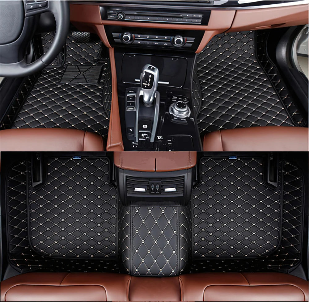7 Seats Car Floor Mats For Mitsubishi Outlander 2022 2023 2024 2025 2026 Auto Leather Full Set Carpet Pads Vehice Foot Mat Rugs
