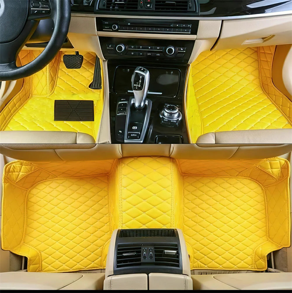 7 Seats Car Floor Mats For Mitsubishi Outlander 2022 2023 2024 2025 2026 Auto Leather Full Set Carpet Pads Vehice Foot Mat Rugs