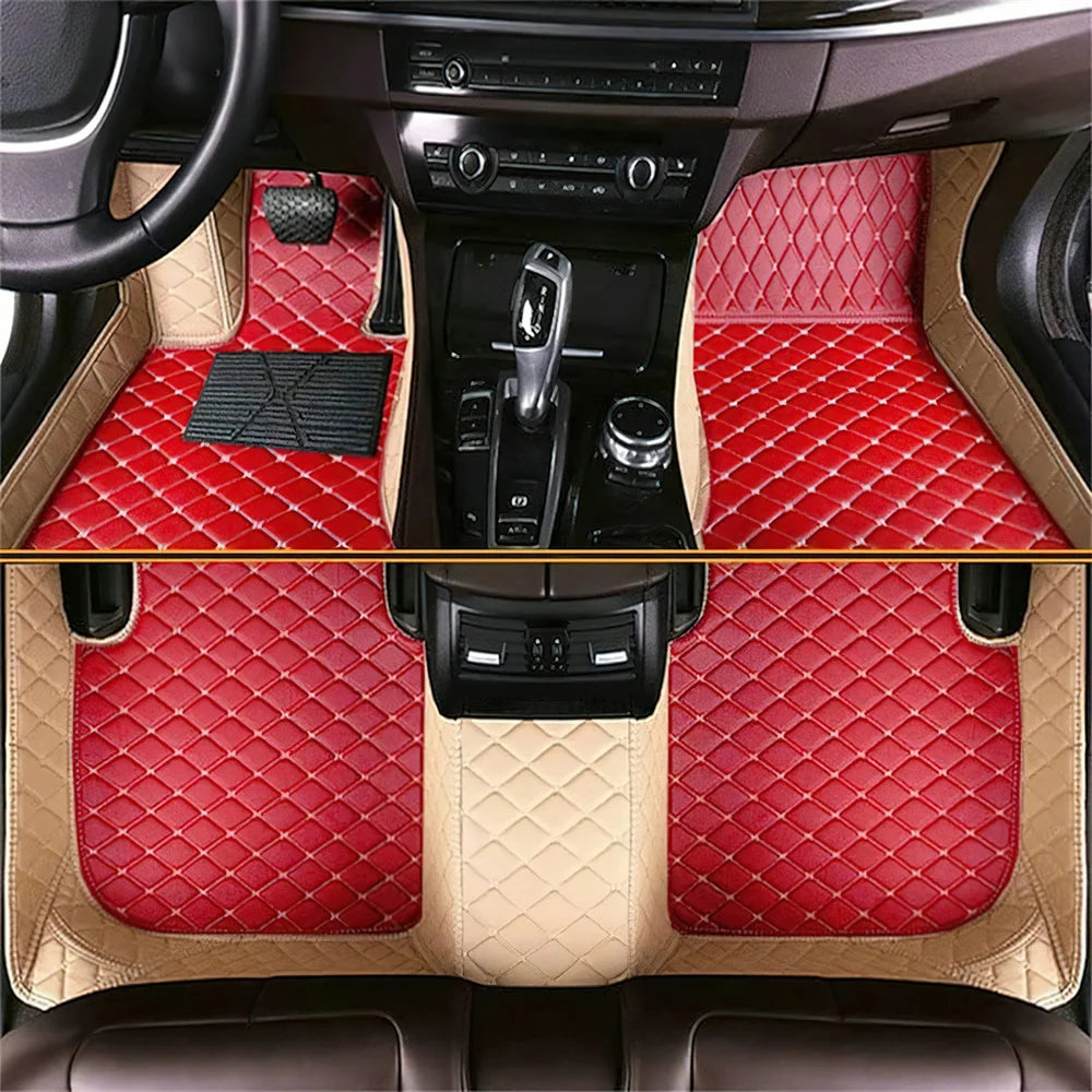 7 Seats Car Floor Mats For Mitsubishi Outlander 2022 2023 2024 2025 2026 Auto Leather Full Set Carpet Pads Vehice Foot Mat Rugs