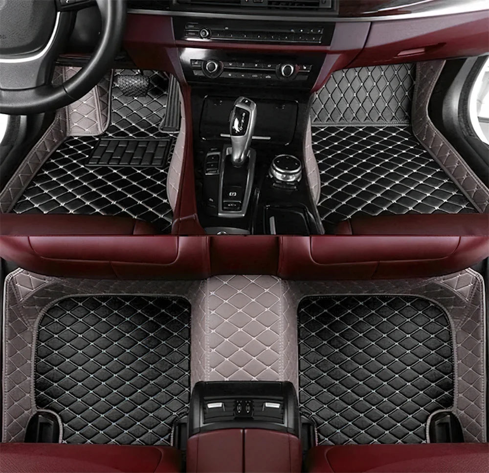 7 Seats Car Floor Mats For Mitsubishi Outlander 2022 2023 2024 2025 2026 Auto Leather Full Set Carpet Pads Vehice Foot Mat Rugs