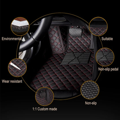 7 Seats Car Floor Mats For Mitsubishi Outlander 2022 2023 2024 2025 2026 Auto Leather Full Set Carpet Pads Vehice Foot Mat Rugs