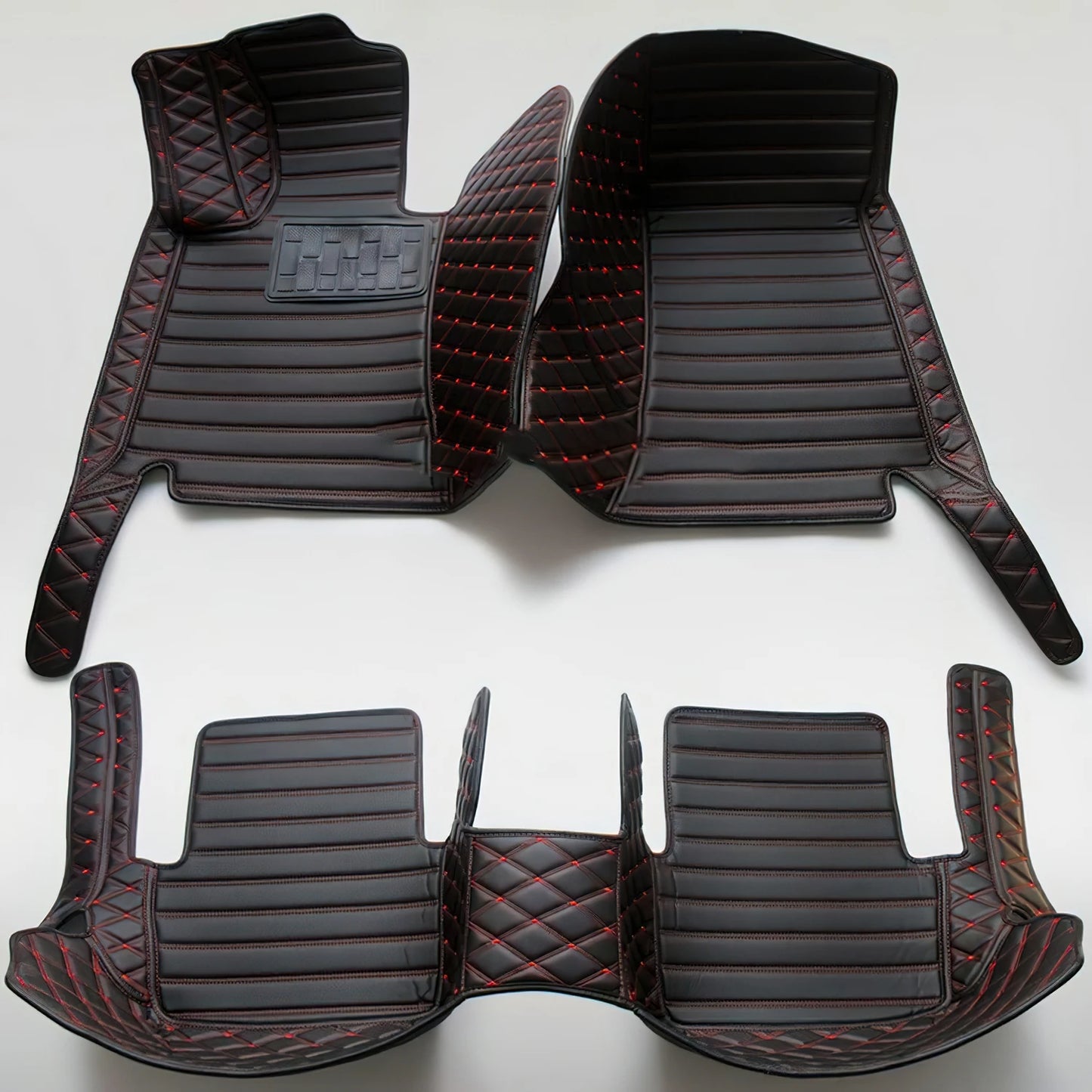 7 Seats Car Floor Mats For Mitsubishi Outlander 2022 2023 2024 2025 2026 Auto Leather Full Set Carpet Pads Vehice Foot Mat Rugs