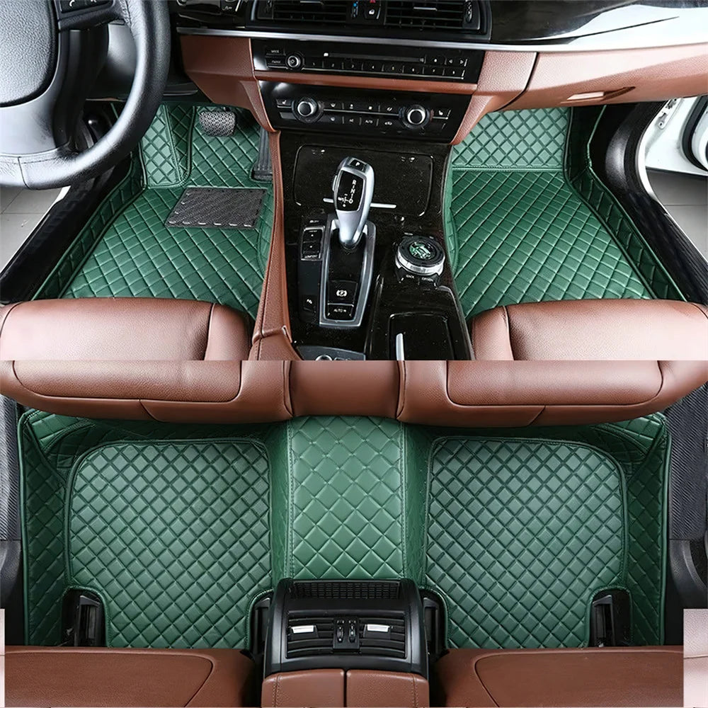 7 Seats Car Floor Mats For Mitsubishi Outlander 2022 2023 2024 2025 2026 Auto Leather Full Set Carpet Pads Vehice Foot Mat Rugs