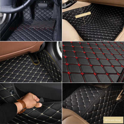 7 Seats Car Floor Mats For Mitsubishi Outlander 2022 2023 2024 2025 2026 Auto Leather Full Set Carpet Pads Vehice Foot Mat Rugs
