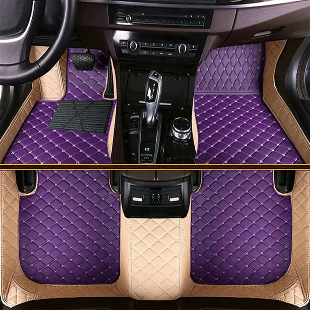 7 Seats Car Floor Mats For Mitsubishi Outlander 2022 2023 2024 2025 2026 Auto Leather Full Set Carpet Pads Vehice Foot Mat Rugs