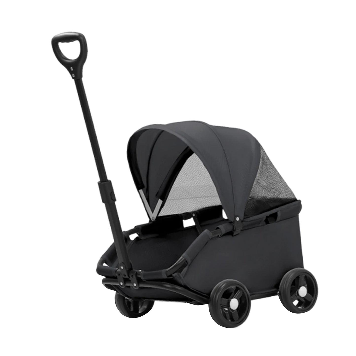 Pet Stroller Portable Dog Pram 4 Wheels Pet Travel Carrier Stroller with Sun Cover Breathable for Small Medium Pet Cats Dogs