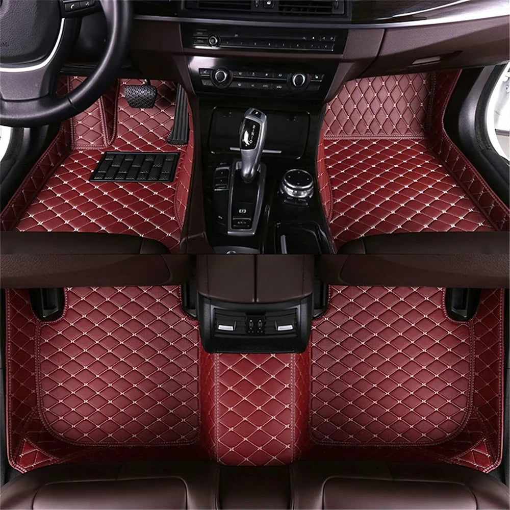 7 Seats Car Floor Mats For Mitsubishi Outlander 2022 2023 2024 2025 2026 Auto Leather Full Set Carpet Pads Vehice Foot Mat Rugs