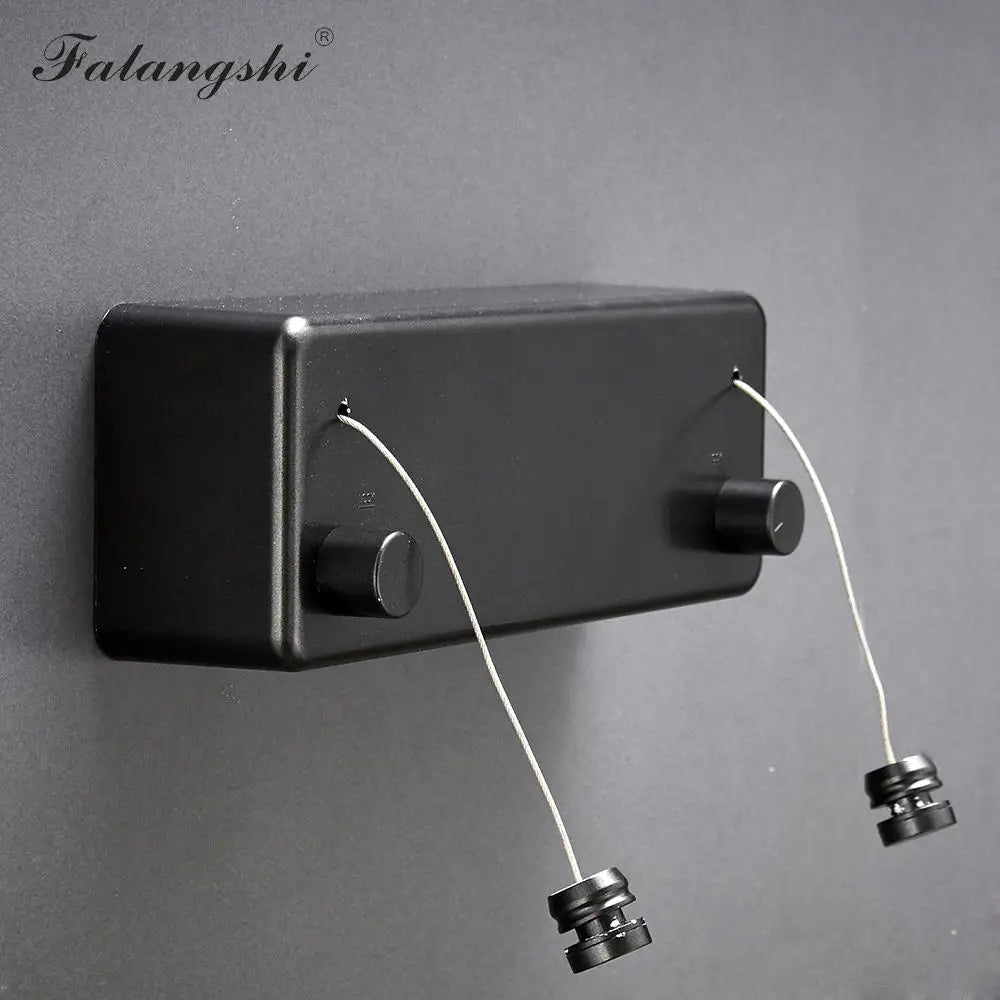 Retractable Clothesline And Drying Rack Indoor Stainless Steel Wire Rope Wall Mount Laundry Double Line Drying Hanger WB3006
