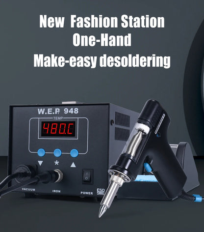 WEP 948 Suction Tin Gun Desoldering Station 90W with Auto Shutoff, Variable Precise Temperature ºC/°F display, Sleep