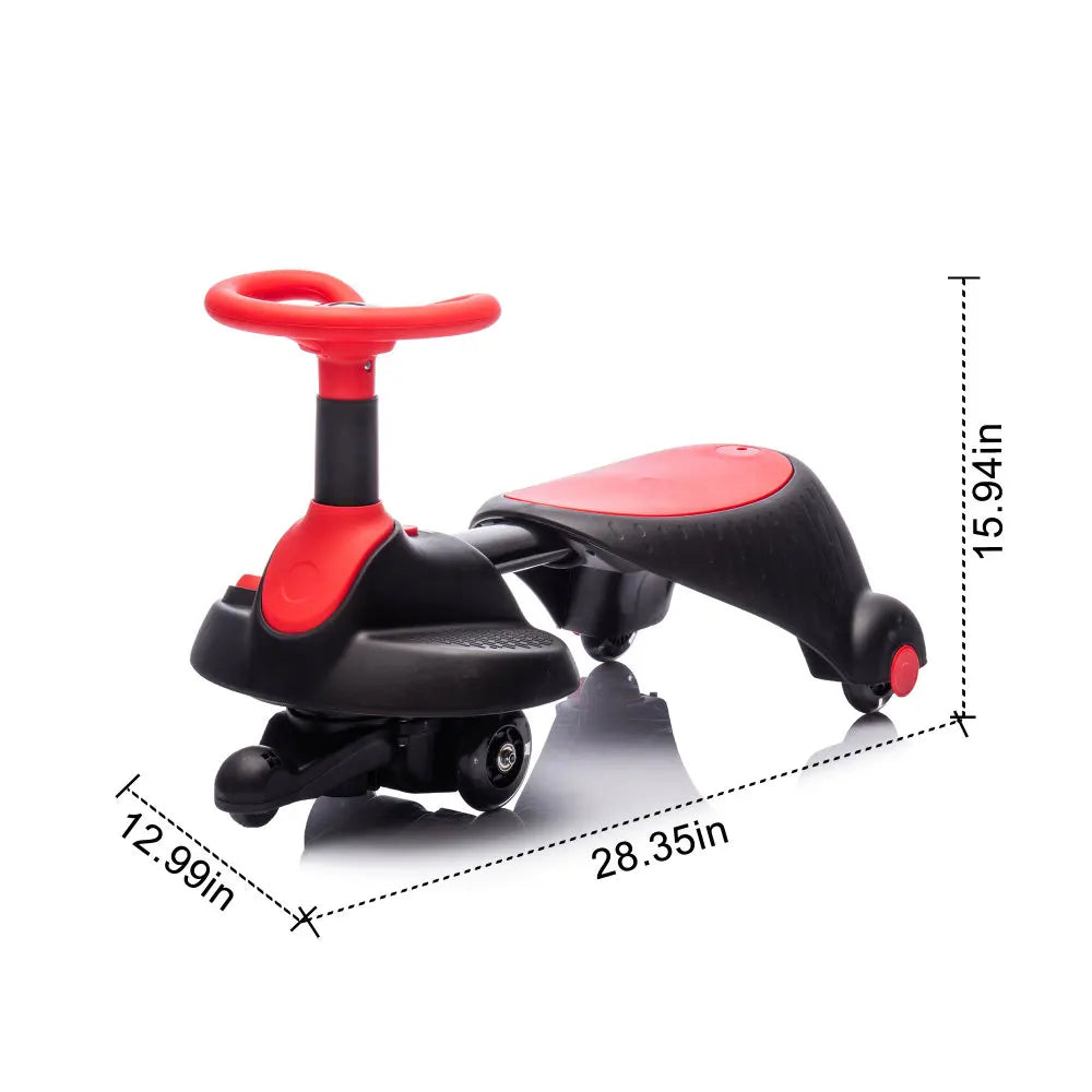 6V Kids Electric Scooter,Flashing Shock absorbing PU Wheels,Retractable,Steering Wheel Rotates 360 degrees,Max speed of 3.11MPH.
