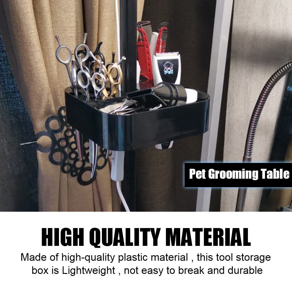 Dog Cat Supplies Groomer Tool On the bracket Table Scissors Dog Comb Boxes Pet Grooming Tools Plastic Storage Box
