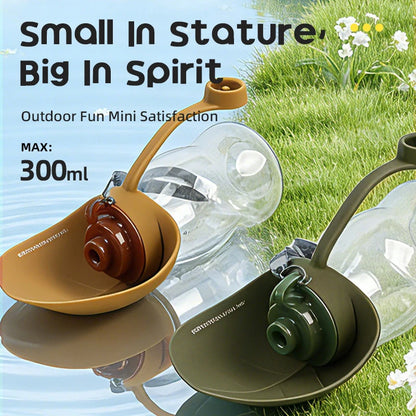 New 300ml Dog Outdoor Kettle With Foldable Mini Silicone Leaf Dust Bottle Stopper Portable Water Dispenser Pet Water Dispenser