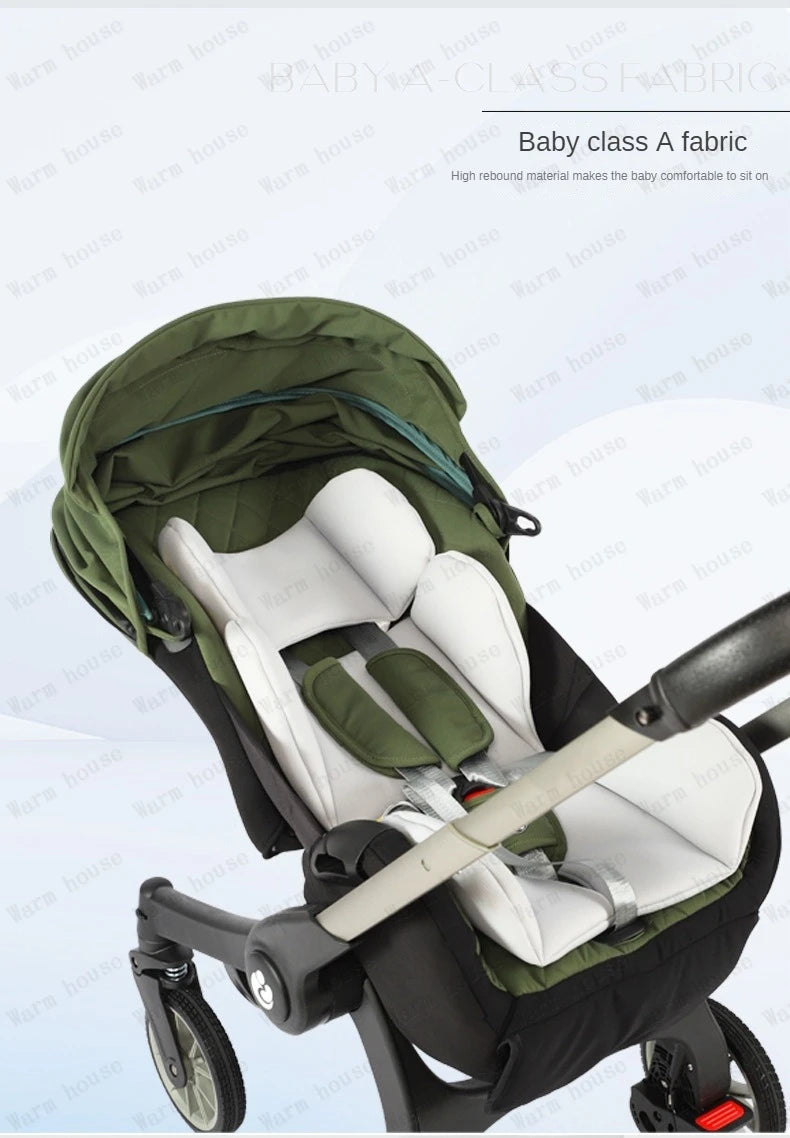 4-in-1 baby two-way stroller Multifunctional newborn baby stroller 3in1 Foldable Basket type seat baby carriage