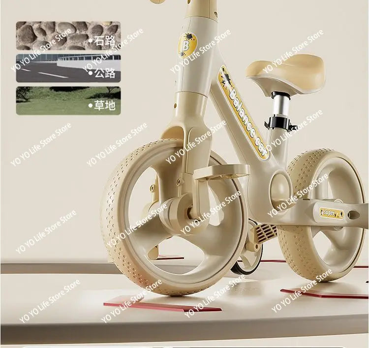 Children's balance scooter bike 1 to 3-6 years old children's baby toy bicycle 4-in-1 tricycle