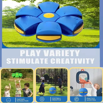 Magic Meta Ball with 3Lamps Magic Bouncing Ball Children's Bouncing Magic Flying Saucer Bouncy Ball Parent-Child Interaction Toy