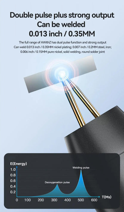 AWithZ Portable Spot Welder DIY Handheld Spot Welding Machine 90 Gears Adjustable Spot Welding for 18650 Lithium Battery