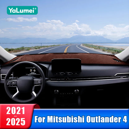 Car Dashboard Cover For Mitsubishi Outlander 4 PHEV 2021 2022 2023 2024 Instrument Desk Sun Shade Mat Non-slip Pad Accessories