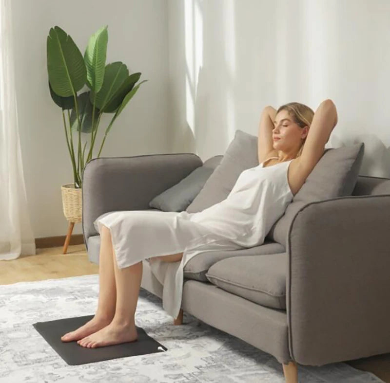 Earthing Mat with Wristband Soft PU Grounding Mat Pad Healthy Balance for Anxiety Relief & Better Sleep Earth Connected Therapy