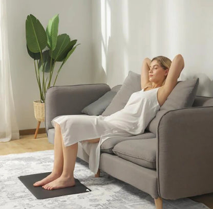 Earthing Mat with Wristband Soft PU Grounding Mat Pad Healthy Balance for Anxiety Relief & Better Sleep Earth Connected Therapy