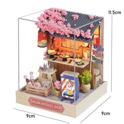 DIY Book Nook Kit Wooden Doll House 3D Puzzle Assembly Toy Home Bookend  Bookshelf Insert With Furniture Toys For Christmas Gift