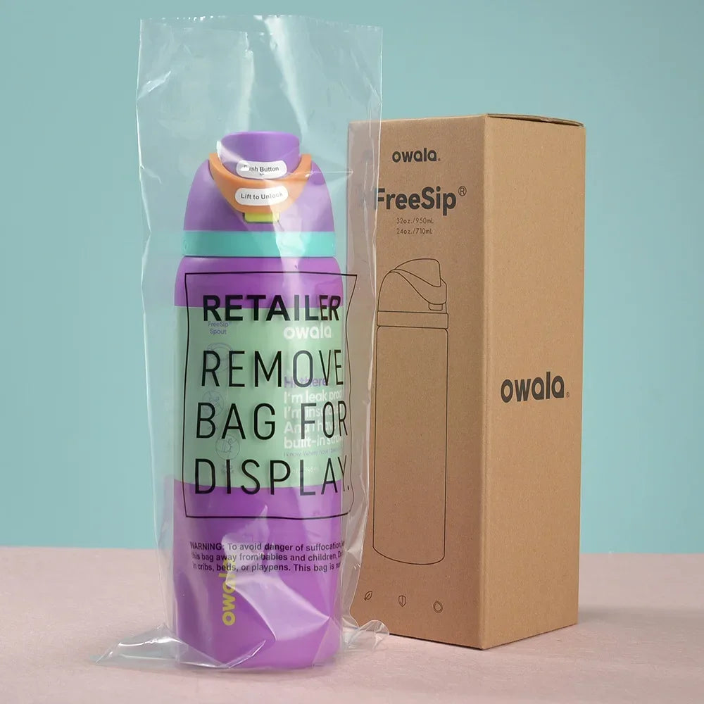 Owala Insulated Stainless Steel Water Bottle with Straw, BPA-Free Sports Water Bottle, Great for Travel,32Oz