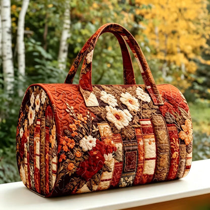 American style new women's literature retro book flower print circular handbag