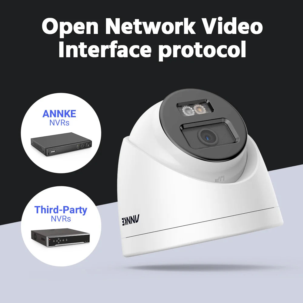 ANNKE 12MP Smart Dual Light Turret network Camera 2.8mm lens Motion detection 2.0 Built-in microphone Waterproof Smart Home