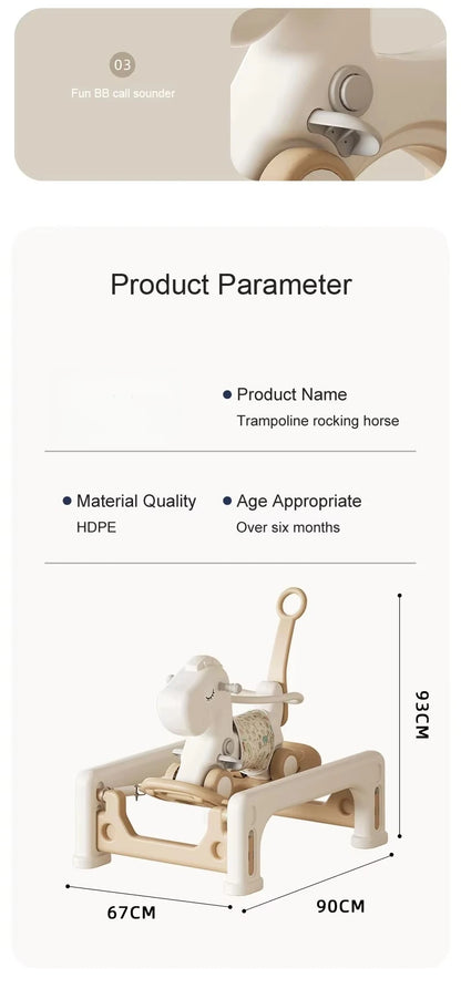 Toy Animals Rocking Horse Baby Plastic Unicorn Children Rich Cheap Cartoon 3 in 1 Mini Indoor Playground Chair