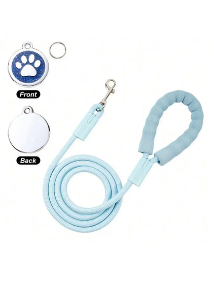 1set Dog Leash + Pendant Soft Handle Round Rope Dog Leash with Claw Pendant for Pet Small Medium Large Dogs Walking Dog Traction