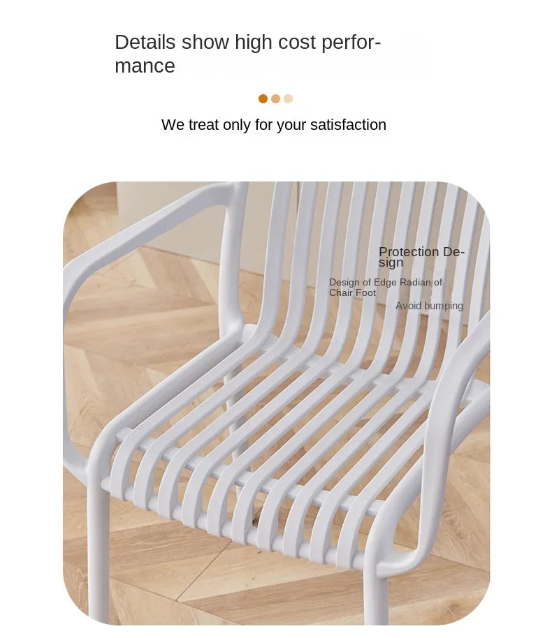 Balcony Plastic Backrest Leisure Luxury Chair Home Restaurant Dining Room Chair Sillas Para Comedor Beach Chairs For Kitchen